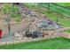 Backyard waterfall with stone accents at 8866 E Easter Ave, Centennial, CO 80112
