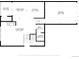 First floor plan featuring living room, kitchen, dining area, bath, laundry, balcony and garage at 8944 Fox Dr, Denver, CO 80260
