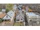 Aerial shot of a well-maintained single-Gathering home nestled among neighboring properties in a suburban neighborhood at 2224 N Humboldt St, Denver, CO 80205