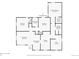 Floorplan illustrating layout of home including living spaces, bedrooms, bathrooms, and detached shed at 835 Knox Ct, Denver, CO 80204