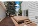 Private backyard featuring a spacious deck ideal for outdoor entertaining at 7633 Gray Way, Arvada, CO 80003