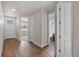 A view of the home's entryway and beautiful wood floors at 2149 Peralta Loop, Castle Rock, CO 80104