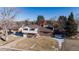 Top-down view of a ranch house with a yard and driveway at 6740 S Clarkson St, Centennial, CO 80122