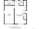 Floorplan of the basement, showing a recreation room, bathroom, and laundry area at 6740 S Clarkson St, Centennial, CO 80122