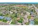 Neighborhood aerial view featuring tree-lined streets and community sports fields at 10342 Monterey Cir, Northglenn, CO 80260
