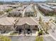 Aerial view of townhomes in a residential neighborhood at 10162 Bluffmont Ln, Lone Tree, CO 80124