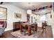 Cozy dining room featuring a wooden table, stylish decor, and an open layout at 852 Kalamath St, Denver, CO 80204
