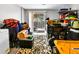 Basement/Storage featuring an exterior sliding door, and carpeted floors at 2074 Oakcrest Cir, Castle Rock, CO 80104