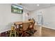 The dining area boasts a wood table and chairs at 850 Grove St, Denver, CO 80204