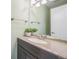 Bathroom with updated vanity, modern fixtures, and a decorative potted plant at 1063 W Powers Ave, Littleton, CO 80120