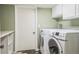 Convenient laundry room area with modern washing machine and dryer at 1063 W Powers Ave, Littleton, CO 80120