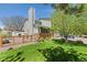 Beautiful backyard with green lawn, wood fence, and mature landscaping, a private outdoor space at 411 S Cody Ct, Lakewood, CO 80226