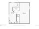 A basement floor plan featuring a Gathering room, bedroom, storage space, and closets at 18899 E Whitaker Cir, Aurora, CO 80015