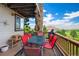 Outdoor patio features stone columns and outdoor furniture, perfect for relaxing with views at 9928 Bluestar Dr, Parker, CO 80138