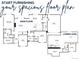 Floor plan showcasing the layout of the home with room dimensions and relationships between rooms at 1907 Windemere Ln, Erie, CO 80516