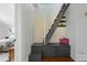 Fun staircase with alternating treads leading to the upper level, includes built-in drawer storage at 553 S Sherman St, Denver, CO 80209