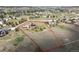 Aerial shot showcases property, highlighting its location and generous land size at 2146 Savage Rd, Elizabeth, CO 80107