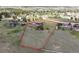 Aerial view highlighting the property's boundaries within a rural setting at 2146 Savage Rd, Elizabeth, CO 80107