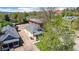 Aerial view of a home, showcasing its quaint neighborhood setting and mature landscaping at 219 Terry St, Longmont, CO 80501
