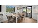 Cozy dining area with a wooden table, wicker chairs, a window and backyard views at 3303 Wolfensberger Rd, Sedalia, CO 80135