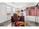 Bright office featuring a large desk, custom flooring, and city views at 300 W 11Th Ave # 15C, Denver, CO 80204