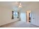 Vaulted bedroom with a large window that lets in tons of natural light at 3174 Soaring Eagle Ln, Castle Rock, CO 80109