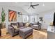 Comfortable living room with hardwood floors, sectional sofa at 3736 S Lincoln St, Englewood, CO 80113