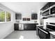 Modern kitchen with stainless steel appliances and sleek, dark cabinetry at 1148 N Clinton St, Aurora, CO 80010