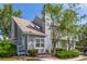 Attractive townhome featuring gray siding, mature trees, and charming architectural details at 3912 S Richfield Way, Aurora, CO 80013