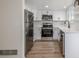 Modern kitchen with stainless steel appliances and white cabinetry at 3912 S Richfield Way, Aurora, CO 80013
