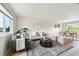 Bright living room featuring modern furnishings, a patterned rug, and light wood flooring at 9740 W 104Th Dr, Westminster, CO 80021