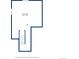 Floor plan displaying the basement's dimensions, entry stairs at 6491 N Danube St, Denver, CO 80249