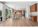Open concept dining area with views of backyard and kitchen at 5207 Denim Ct, Parker, CO 80134