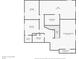 Floor plan displaying the layout of the basement, including the gym, laundry room, and storage room at 5207 Denim Ct, Parker, CO 80134