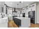 Modern kitchen featuring a large island, white cabinets, and stainless steel appliances at 16250 Kenosha St, Brighton, CO 80603
