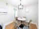 Cozy dining room with a stylish light fixture at 1164 Wabash St, Denver, CO 80220