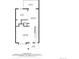 Detailed floor plan displaying the layout of the main floor featuring a kitchen, living and dining area plus a balcony at 7272 E Appleton Cir, Centennial, CO 80112