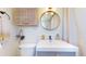 Clean bathroom with modern vanity and storage at 1029 E 8Th Ave # 501, Denver, CO 80218