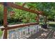 Relax on the back deck with bar, string lights, and enjoy views of the mature backyard at 2865 Newland St, Wheat Ridge, CO 80214