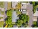 Aerial view of the home with its multiple storage sheds at 3400 Garland St, Wheat Ridge, CO 80033