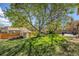 Expansive backyard with mature trees, lush green lawn, garden beds, and a serene patio area for outdoor enjoyment at 6132 W 113Th Ave, Westminster, CO 80020