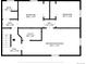 Floorplan of the first level showing the recreation room, utility area, and bedrooms at 4682 Chatham St, Boulder, CO 80301