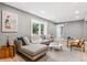 Bright living room featuring a comfortable couch, large bay window, and stylish decor for a cozy atmosphere at 4682 Chatham St, Boulder, CO 80301