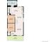 Floor plan exhibits a layout featuring a porch, a foyer, a kitchen, a living room, and two bedrooms at 3306 N Gilpin St, Denver, CO 80205