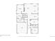 Floorplan highlighting the layout featuring primary bedroom, kitchen, living room, and garage at 10153 Pagosa St, Commerce City, CO 80022