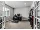 Home office with modern desk, chair, and shelving, offering a professional workspace at 9406 Bross St, Arvada, CO 80007