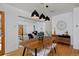 Open concept dining area with stylish decor and seamless flow to living spaces at 2500 Locust St, Denver, CO 80207