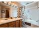 Bathroom featuring a tub and a double sink vanity at 4203 E 126Th Ave, Thornton, CO 80241