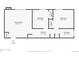 Detailed floorplan showcasing the layout of the home, including living room, bedrooms, kitchen, and full bath at 336 N Grant St # 412, Denver, CO 80203