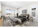 Staged primary bedroom with decor, carpet, and lots of natural light at 6675 Fawn Path Ln, Castle Pines, CO 80108